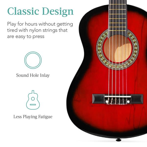 Imagem de Guitarra acústica Best Choice Products Kids Redburst com kit