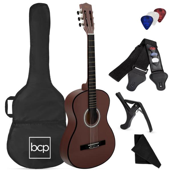 Imagem de Guitarra Acústica Best Choice Products para Iniciantes - 38 Polegadas com Kit