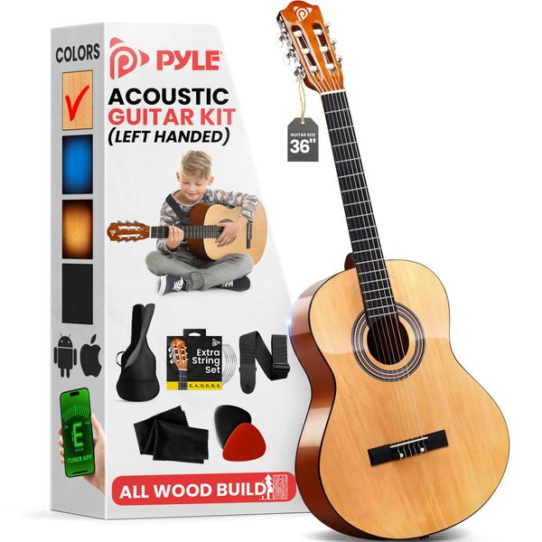 Imagem de Guitarra acústica Pyle Left Handed Beginner 3/4 Junior Size