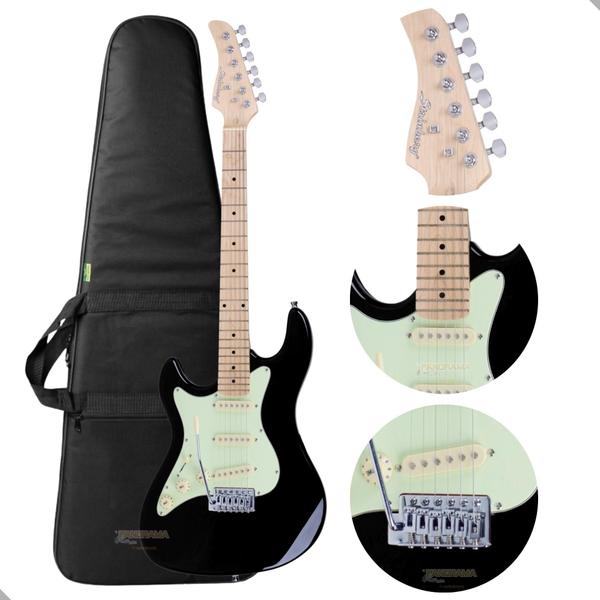 Imagem de Guitarra Canhota Strato Strinberg Sts100 Bk Lh + Capa