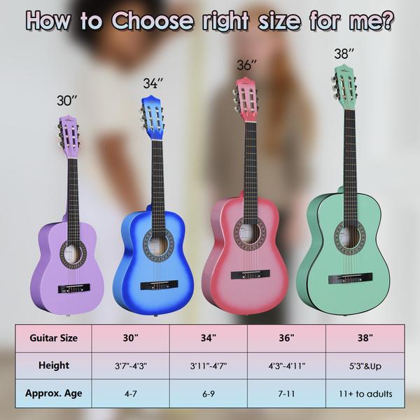 Imagem de Guitarra clássica acústica ADM Beginner 34cm Nylon Strings