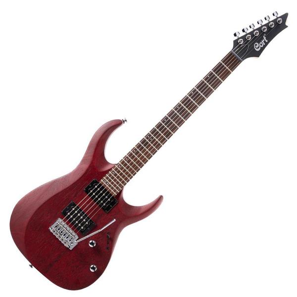 Imagem de Guitarra Cort X 100 2 Humbucker Powersound Open Pore Black Cherry