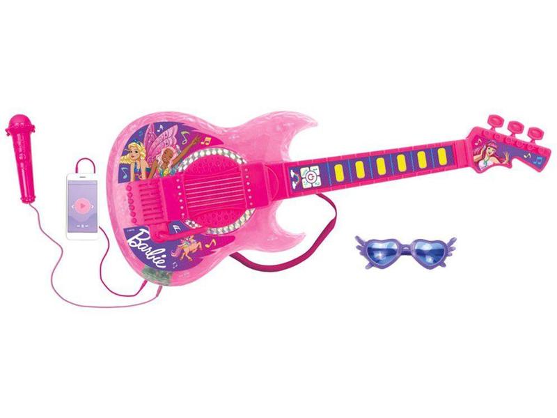 Imagem de Guitarra de Brinquedo com Microfone  - Barbie Dreamtopia Fun