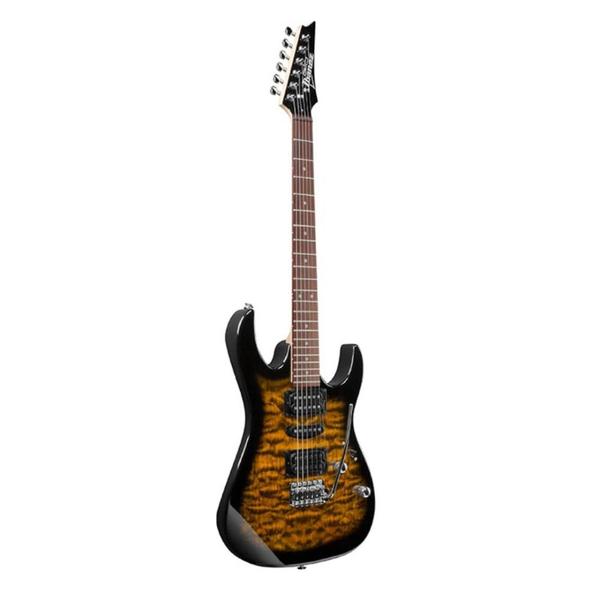 Imagem de Guitarra eletrica 6 cordas c/ trava gaivota ibanez grx70qa-sb