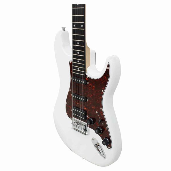 Imagem de Guitarra Elétrica Giannini G-101 White com escudo Tortoise