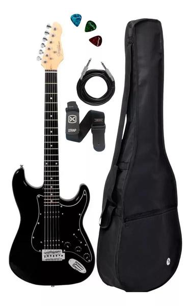 Imagem de Guitarra Elétrica Giannini G102 Black brilhante BK/BK Kit