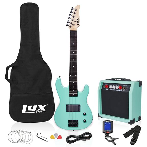 Imagem de Guitarra elétrica LyxPro de 30 polegadas com kit inicial para crianças verde