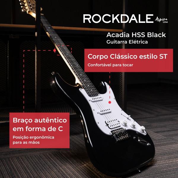 Imagem de Guitarra Elétrica Rockdale Stratocaster 6 Cordas Destro Diversas Cores