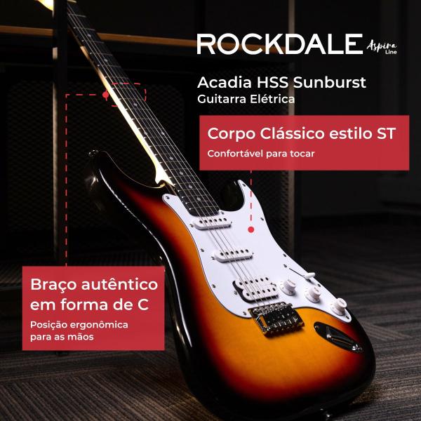 Imagem de Guitarra Elétrica Rockdale Stratocaster 6 Cordas Destro