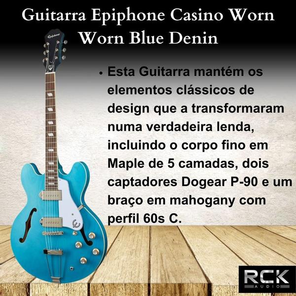 Imagem de Guitarra Epiphone Casino Worn Worn Blue Denin 10030803*