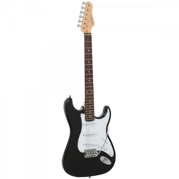 Imagem de Guitarra Giannini G-100 Strato Black com escudo White