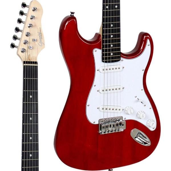 Imagem de Guitarra Giannini Stratocaster G100 TRD/WH Translucent Red