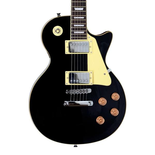 Imagem de Guitarra Les Paul Strinberg LPS230 BK Black Preta com Escudo Tampo Modelo Archtop Tradicional