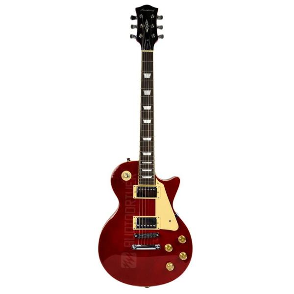 Imagem de Guitarra Les Paul Wine Red Strinberg LPS230 WR Guitar LP Vermelho Vinho Com Escudo Branco Vintage