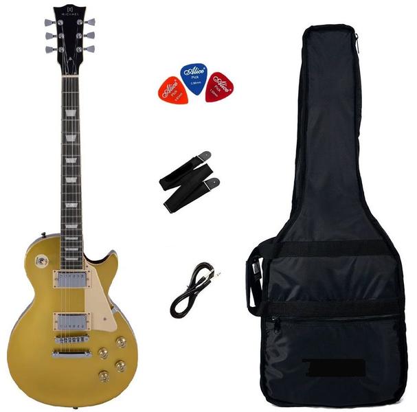 Imagem de Guitarra Michael GM730N Gold + Capa Acolchoada + Correia + P10 + Palhetas