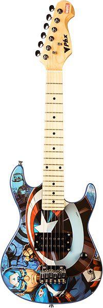 Imagem de Guitarra phx marvel capitao america kids