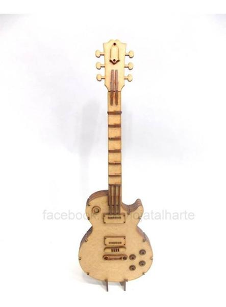 Imagem de Guitarra  Quebra Cabeça 3d. Miniatura Em Mdf