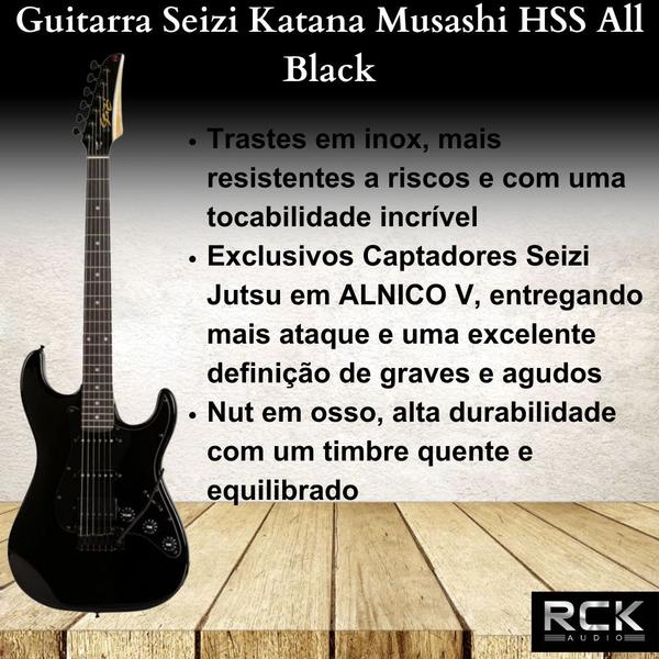 Imagem de Guitarra Seizi Katana Musashi HSS All Black