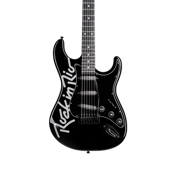 Imagem de Guitarra Strat 3S Escala Escura Rock In Rio Guitar BK TAGIMA