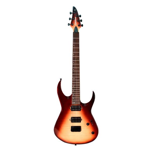 Imagem de Guitarra Strato Tampo Flamed Waldman WM320F BRB Brown Burst