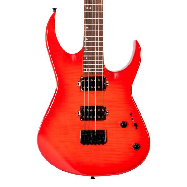 Imagem de Guitarra Super Strato Flamed Waldman WM320F RDB Red Burst