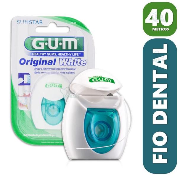 Imagem de GUM FIO DENTAL ORIGINAL WHITE C/40 metros