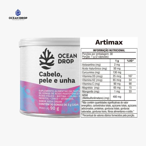 Imagem de Gummy Cabelo, Pele e Unha 90g 30 Gomas Ocean Drop