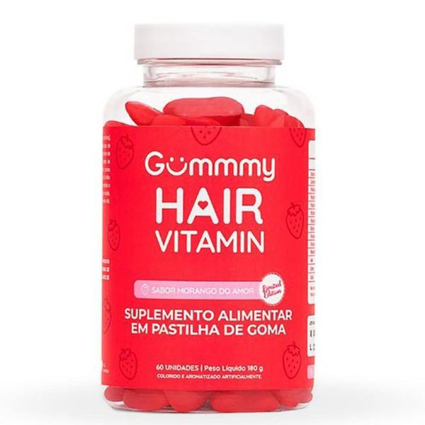 Imagem de Gummy Hair Morango do Amor 60 Gomas