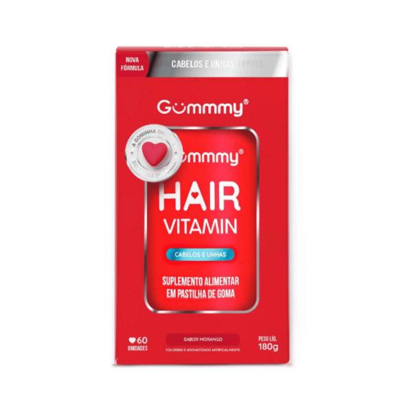 Imagem de Gummy Hair Vitamin Morango Cabelo Pele E Unhas