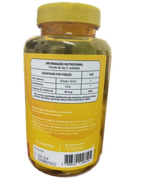 Gummy Suplemento Alimentar Vitamina D Abacaxi 90g Imagem de Gummy Suplemento Alimentar Vitamina D Abacaxi 90g