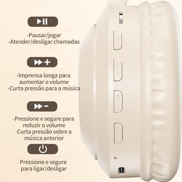 Imagem de H&S -V5  Fone de Ouvido Headphones sem fio com microfone, Bluetooth 5.3, estéreo surround