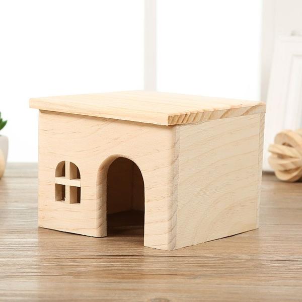 Imagem de Habitat de animais pequenos Hamster Hideaway Wooden House Wokex