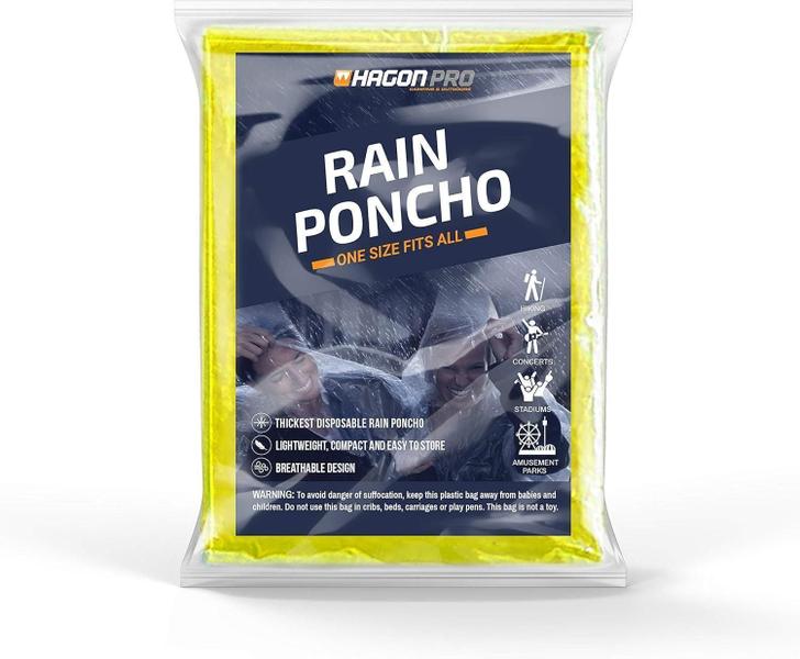 Imagem de Hagon Pro Capa De Chuva Poncho Adulto Amarelo