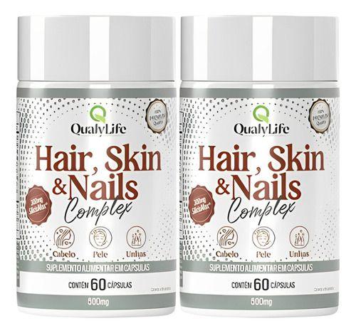 Imagem de Hair Skin e Nails 2 X 60 Cápsulas Qualylife