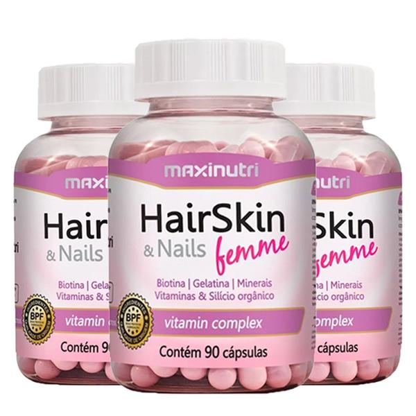 Imagem de Hair Skin Femme -  3x 90 cápsulas - Maxinutri