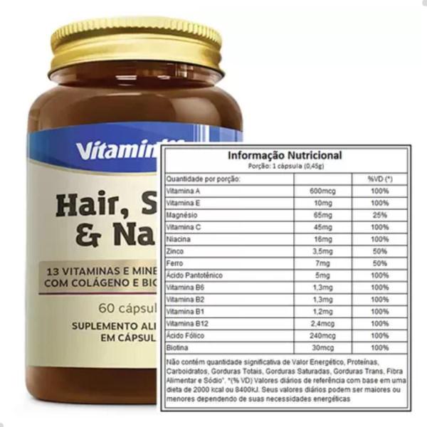 Imagem de Hair Skin Nails 60 Capsulas Vitaminlife