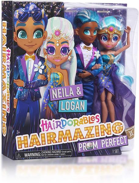Imagem de Hairdorables Hairmazing Prom Perfect Neila &amp Logan 2-Pack, Amazon Exclusive, by Just Play