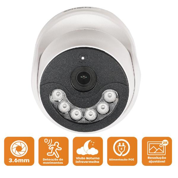 Imagem de HAIZ Câmera de Segurança 3.6mm IP POE 3mp Infravermelho Onvif  HZ-D28H