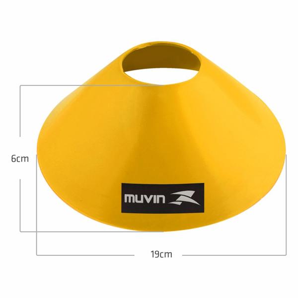 Imagem de Half Cone de Marcação de Plástico Muvin  Chapéu Chinês - Treinamento Funcional - Atividade Física