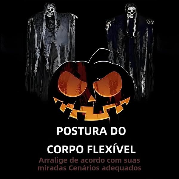 Imagem de Halloween Pendurado Crânio Fantasma Decoração Para Casa Assombrada Festa Casa Ao Ar Livre Bar