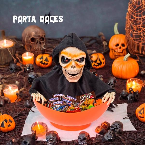 Imagem de Halloween: Porta Doces Caveira Fantasma - SilverFestas 