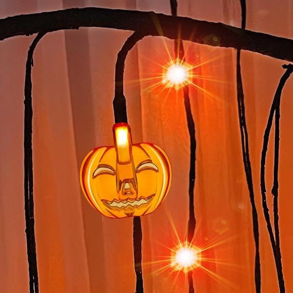 Imagem de Halloween Willow Tree TURNMEON de 4 pés com 84 luzes LED laranja