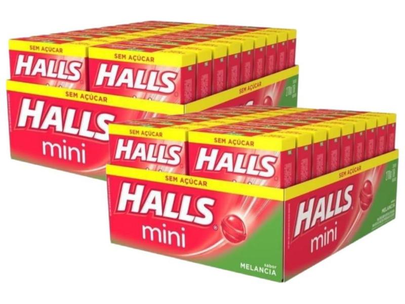 Halls Mini Sem Açúcar Melancia 270g - 2 un - Mondelez Imagem de Halls Mini Sem Açúcar Melancia 270g - 2 un