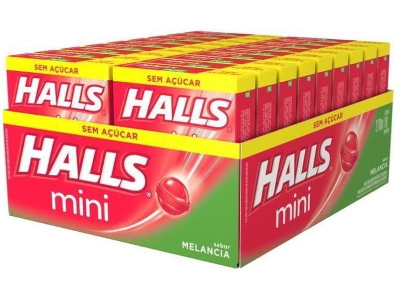 Halls Mini Sem Açúcar Melancia 270g - 2 un - Mondelez Imagem de Halls Mini Sem Açúcar Melancia 270g - 2 un
