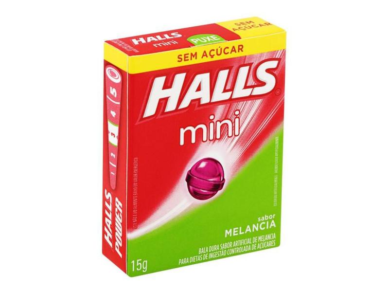 Halls Mini Sem Açúcar Melancia 270g - 2 un - Mondelez Imagem de Halls Mini Sem Açúcar Melancia 270g - 2 un