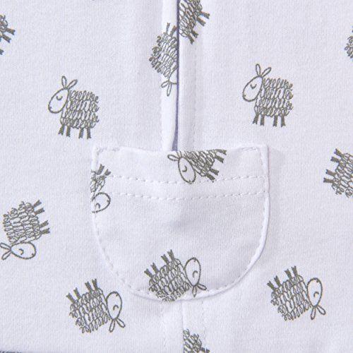 Imagem de HALO 100% Algodão Sleepsack Swaddle, 3-Way Ajustável Cobertor Vestível, TOG 1.5, Lamb Scribble Branco, Pequeno, 3-6 Meses