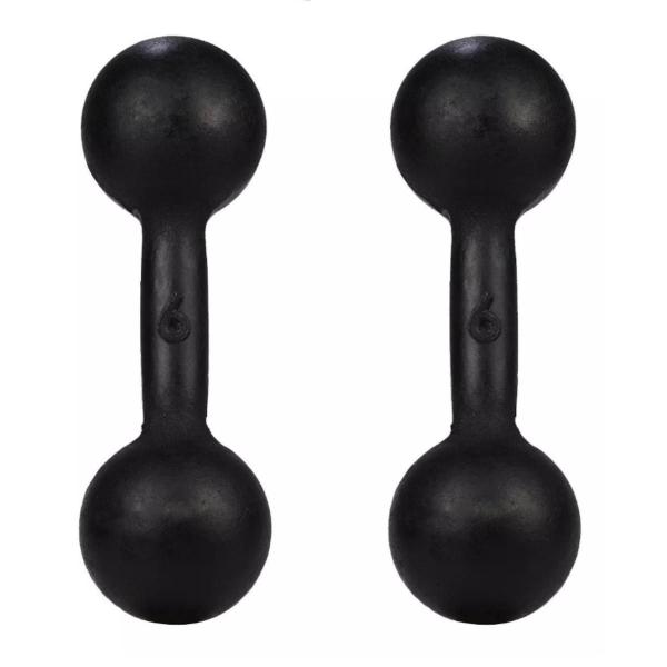 Imagem de Halter Bola 06kg Pintado Preto Ferro Fundido Academia Musculação