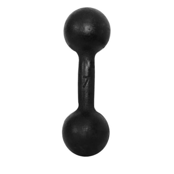 Imagem de Halter Bola 07kg Pintado Preto Ferro Fundido Academia Musculação