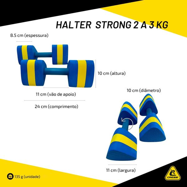 Imagem de Halter de Hidroginástica Cressi Strong 2 a 3 Kg