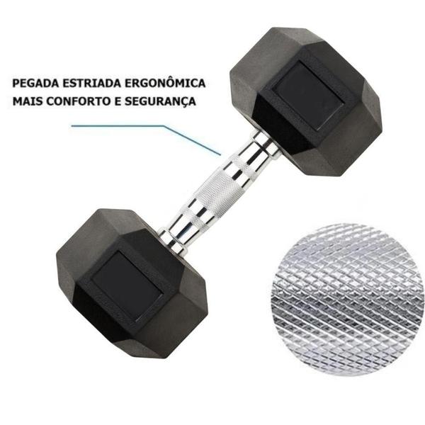 Imagem de Halter Dumbell Sextavado Ahead Sports As2102 1Kg Preto Único